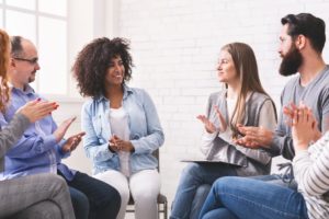Clients learn about benefits of group counseling
