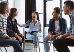 woman leading an opiate addiction treatment program