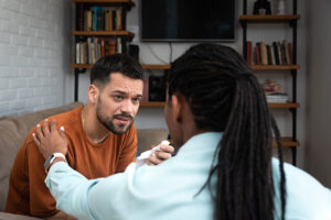 therapy supports client in a ptsd treatment program